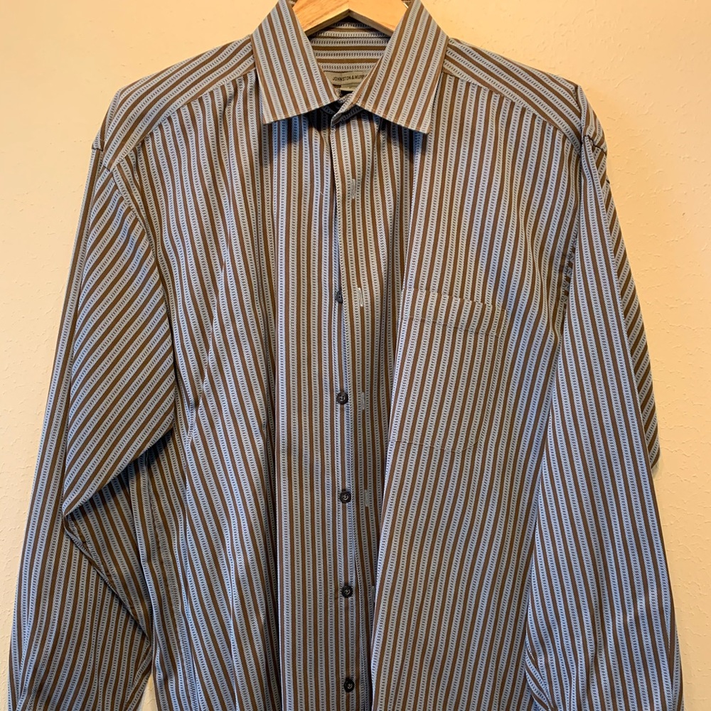 Johnson & Murphy Premium Textured Dress Shirt